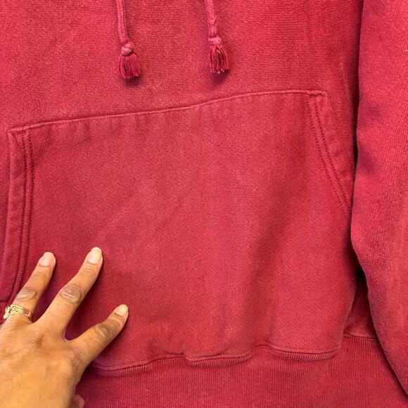 Vintage Champion Reverse Weave Hoodie Sweatshirt Mens Small Heavy-Duty Grunge - Picture 8 of 12